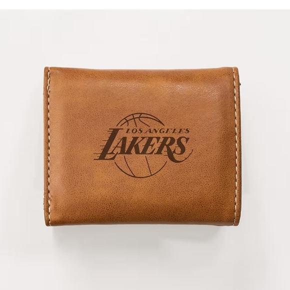 Tan Leather Wallet Los Angeles Lakers New - Picture 2 of 16